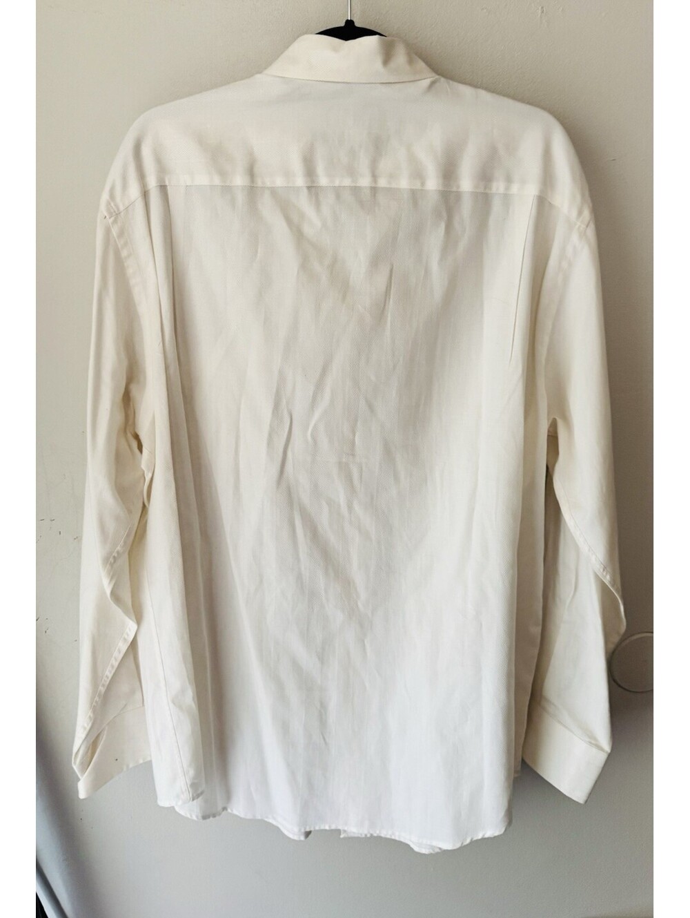 Tasso Ella,Mens Off White Dress shirt Size Large, Herringbone Pattern - Picture 4 of 7